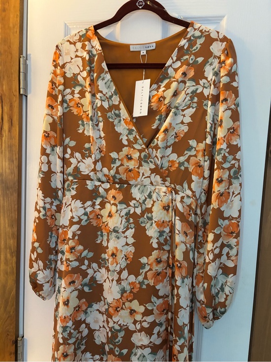 Baltic Born Dresses & Skirts - Floral Wrap Dress - Rust Orange Floral
